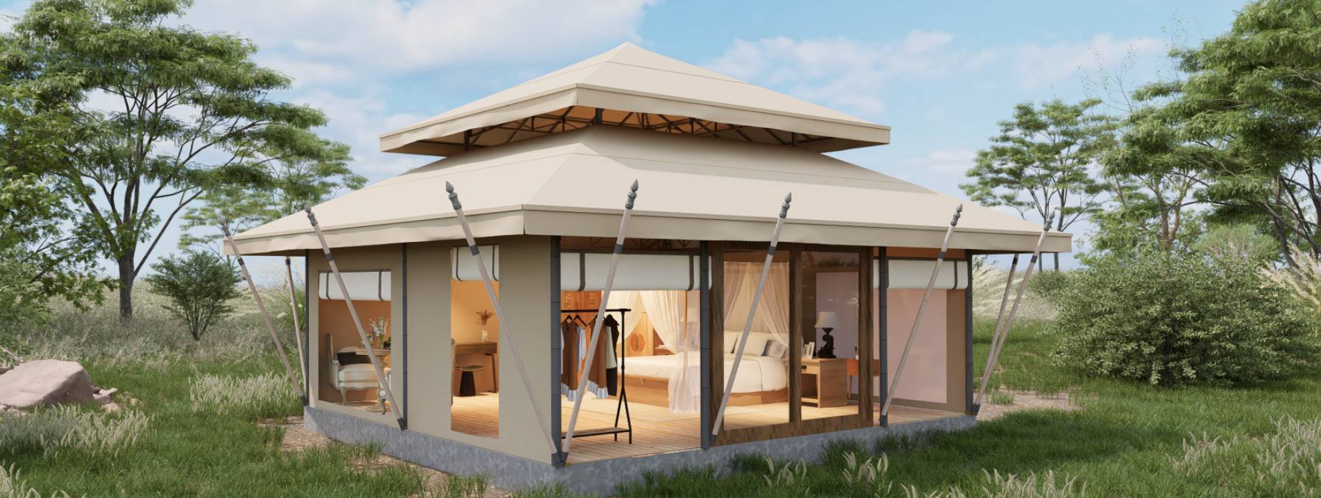 市中区户外野奢帐篷